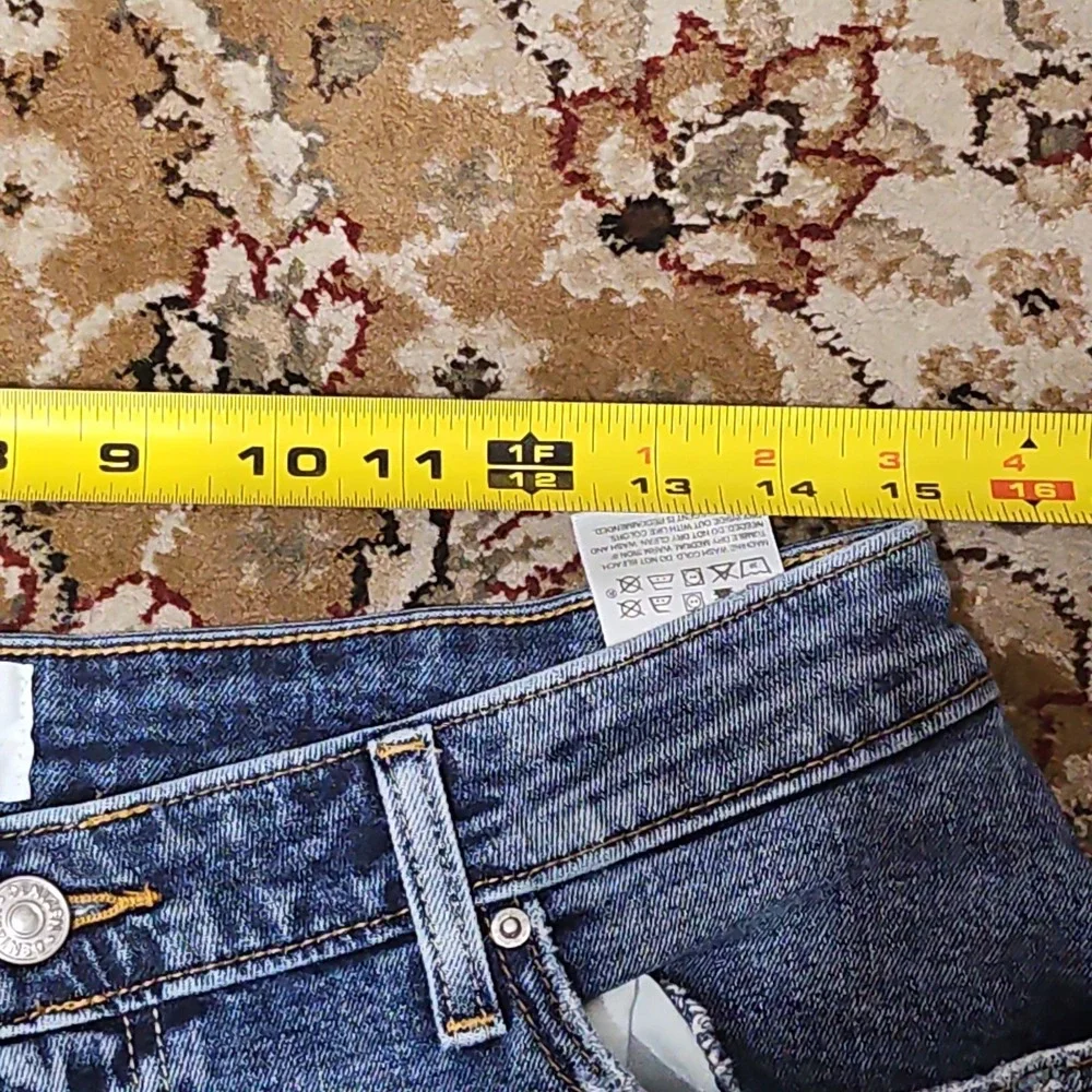 Denizen Levis Shorts Womens 12 Blue High Rise Denim Cotton Stretch Distressed - Picture 6 of 6